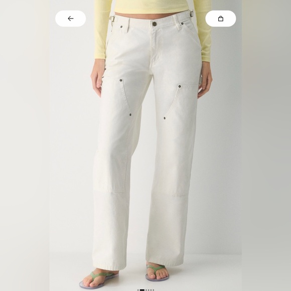 Aritzia Light Birch York Pant White 6 - Picture 6 of 6